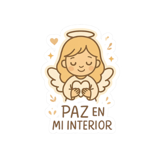 Paz en su Interior Spanish Christian Kawaii Stickers – Inspirational Angel Sheet for Faith, Gratitude & Healing. Faith speaks in Spanish too — let every sticker be a prayer full of love, peace, and healing.