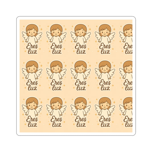 Eres Luz Spanish Christian Kawaii Stickers – Inspirational Angel Sheet for Faith, Gratitude & Healing. Faith speaks in Spanish too — let every sticker be a prayer full of love, peace, and healing.