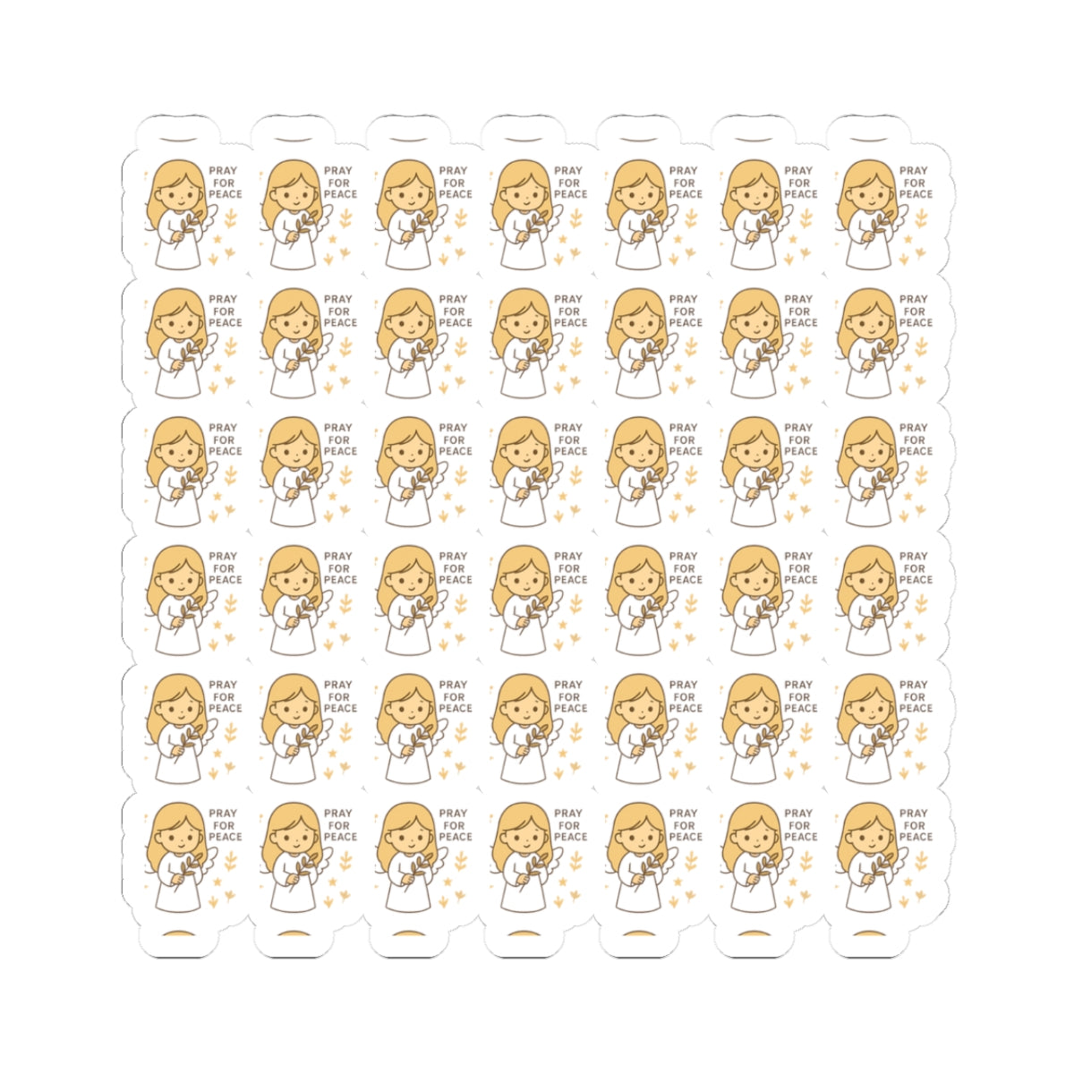 2.B Peacemakers Angel Stickers – Faith-Based Kawaii Sheet for Prayer, Devotionals & Peaceful Gifts. Because true peace begins with prayer — and a heart willing to shine.