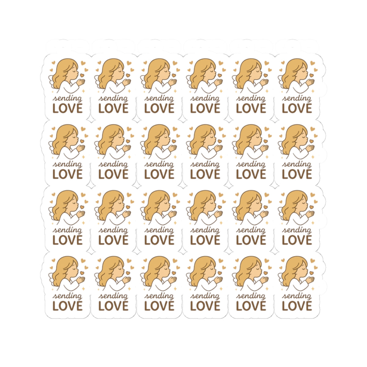 Angel ,Love Sending Stickers – Faith, Love & Encouragement Stickers for Journaling, Gifting & Spiritual Inspiration. Gentle angel hugs and heavenly words to brighten hearts and uplift souls