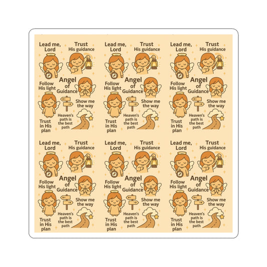 Angel of Guidance - Christian Kawaii Sticker Set. Inspiring stickers to trust God’s plan and follow His light every day.