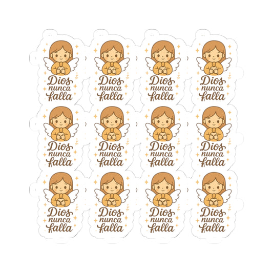 DIOS nunca falla Spanish Christian Stickers – Kawaii Angels with Faith Phrases for Journaling, Encouragement & Daily Peace. Because sometimes, your faith just needs a visual reminder in your own language.