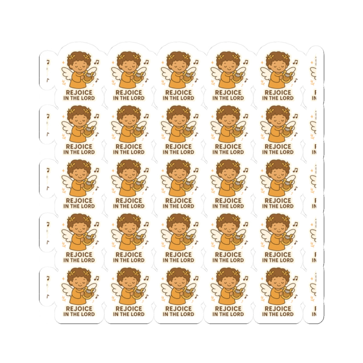 Faithful Angel , Rejoice in the Lord Stickers – Christian Printable Pack for Prayer, Encouragement & Daily Devotion. Gentle reminders to walk by faith, rejoice daily, and rest in the Lord — with adorable angel art that speaks to the soul.