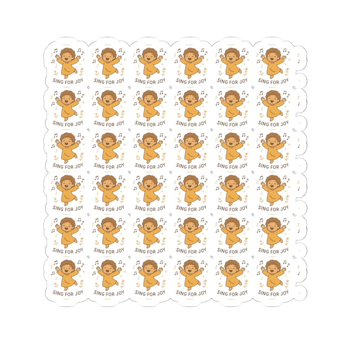 Sing for Joy of Joy of the Lord Angel Stickers – Christian Kawaii Sheet with Diversity & Faith-Inspired Affirmations. Because joy is a spiritual strength — and every smile begins in the soul.
