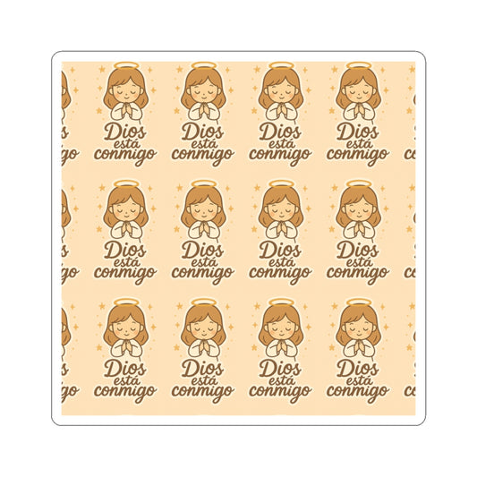 DIOS esta conmigo Faith love Spanish Christian Kawaii Stickers – Inspirational Angel Sheet for Faith, Gratitude & Healing. Faith speaks in Spanish too — let every sticker be a prayer full of love, peace, and healing.
